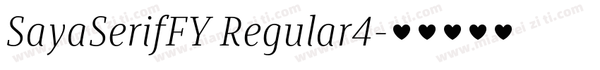 SayaSerifFY Regular4字体转换